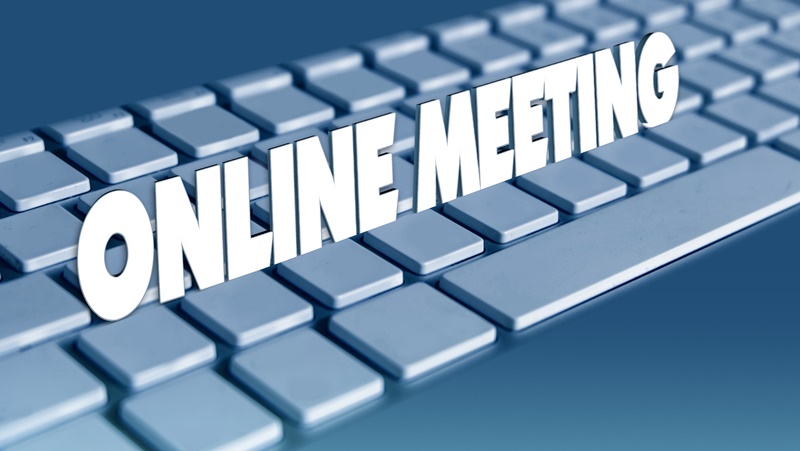 on-line meeting Key board