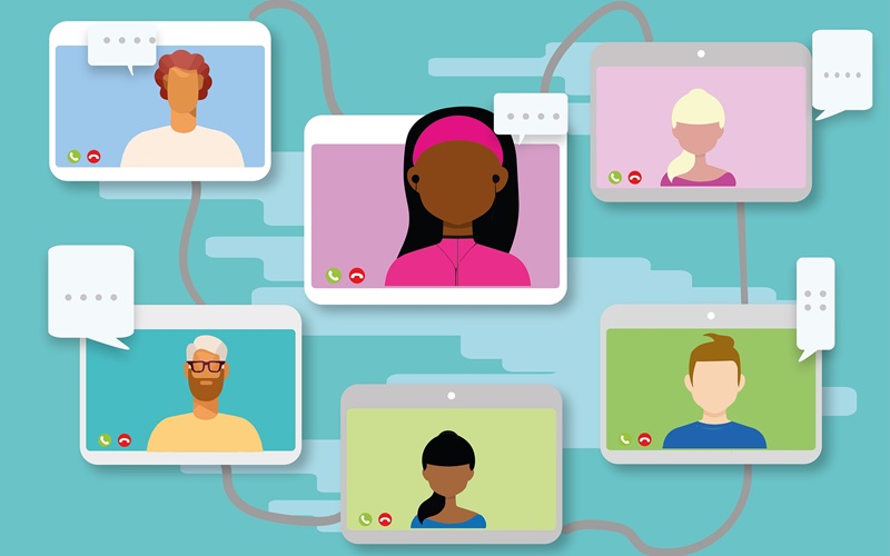 オンラインでつながる人々